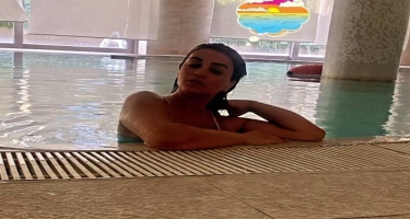 Azərbaycanlı məşhurun qızının hovuz KEYFİ - FOTO