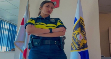 Gürcüstanda ilk azərbaycanlı qadın yol patrulu: 