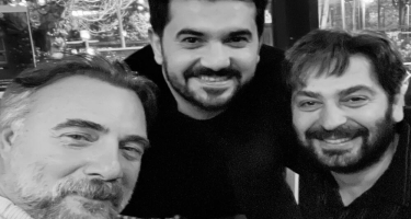 Elşən Türkiyəli aktyorlarla bir arada - FOTOlar