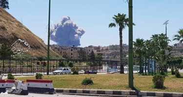 Suriyada aeroport yaxınlığında güclü partlayış baş verdi