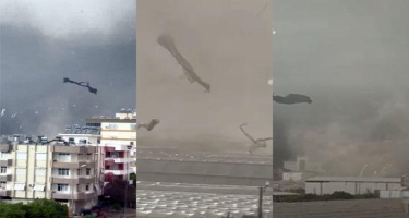 Antalyada baş verən güclü tornadonun  GÖRÜNTÜLƏRİ