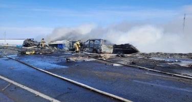Rusiyada qəzaya düşən üç avtomobil yanıb, yeddi nəfər ölüb