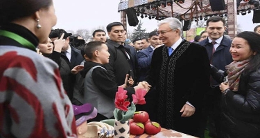 Xalçalarımız Qazaxıstanda Novruz festivalında - Tokayev də iştirak edib
