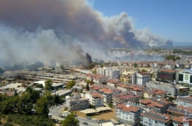 Antalyada meşə yanğını başladı