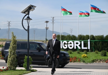 Prezident Ağdam rayonunun Kəngərli kəndinin birinci mərhələsinin açılışında iştirak edib - FOTO