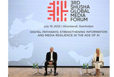 III Şuşa Qlobal Media Forumu keçirilir,  İlham Əliyev tədbirdə iştirak edir - FOTO