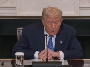 ABŞ Prezidenti Donald Tramp Ağ Evdə mətbuata bəyanatla çıxış edib
