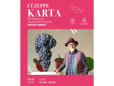 İtaliyalı heykəltəraş Cüzeppe Kartanın gənc rəssamlara ustad dərsi olacaq