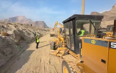 Naxçıvan dəmir yolunun Ermənistanla sərhədində tikinti işlərindən görüntülər - VİDEO