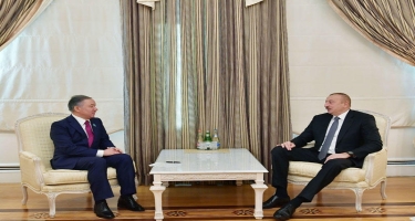 Prezident İlham Əliyev Qazaxıstan Parlamenti Məclisinin Sədrini qəbul edib - FOTO