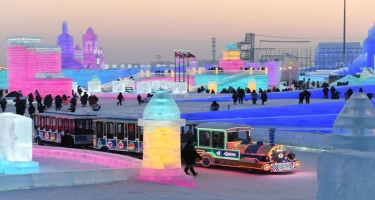 Çində dünyanın ən böyük buz və qar festivallarından biri keçirilir - VİDEO - FOTO