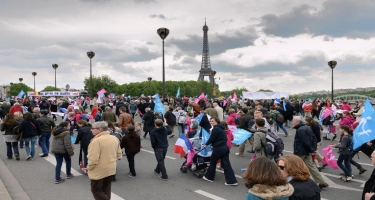 Fransadakı etiraz aksiyalarına 150 minə yaxın iştirakçı qatılıb