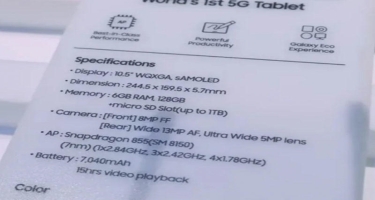 Samsung dünyanın ilk 5G planşeti olan Galaxy Tab-ı anons etdi