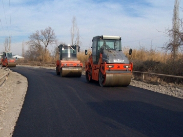 Göyçayda 12,3 km-lik yerli əhəmiyyətli yol yenidən qurulur - FOTO