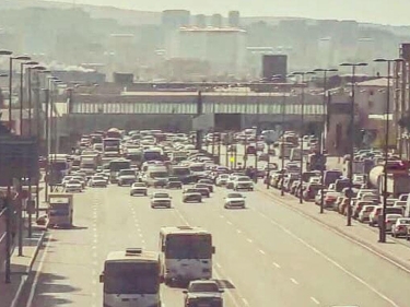 Bakıda qəza - prospektdə tıxac yarandı - FOTO