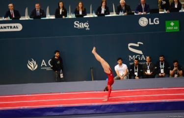 Tamblinqdə qadınlar arasında yarışlarda rusiyalı gimnast qalib gəldi