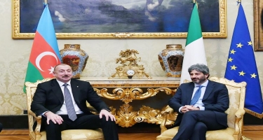 Prezident İlham Əliyev İtaliya Deputatlar Palatasının sədri Roberto Fiko ilə görüşüb - FOTO
