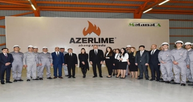 Prezident İlham Əliyev Qazaxda əhəng zavodunun açılışında iştirak edib - FOTO