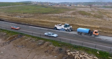 Masazır-Novxanı avtomobil yolunun 2.5 km-lik hissəsi yenidən qurulur - FOTO