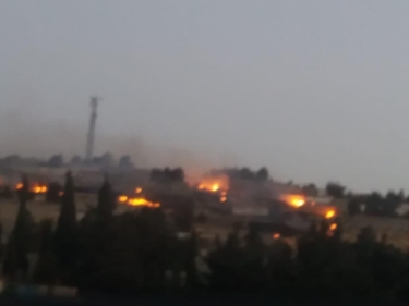 Xırdalan şəhər qəbirstanlığında yanğın başlayıb