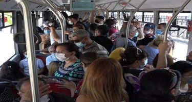 Ekspess avtobuslarda sıxlıq yaşanır - FOTO