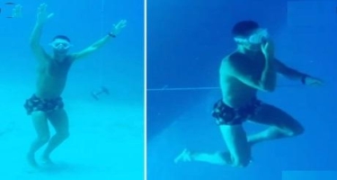 Ronaldo su altında -  Video