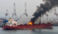 Pusanda Rusiya gəmisi yanıb
