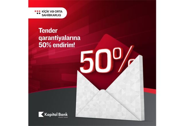 Kapital Bank tender qarantiyalarına endirimlər elan etdi