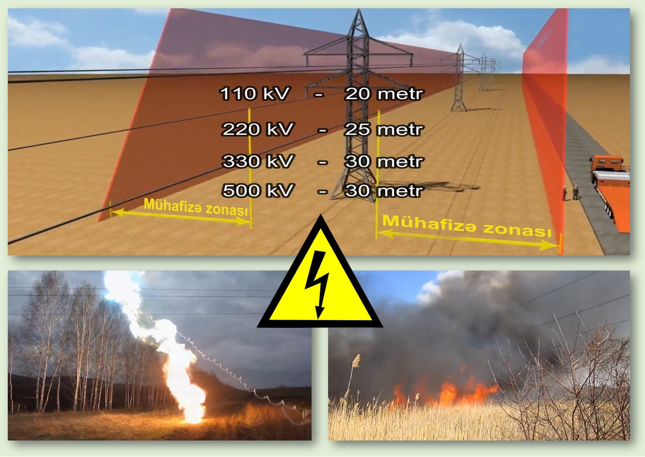 “Azərenerji” elektrik xətlərinin mühafizə zonası ilə bağlı xəbərdarlıq videoçarxı yaydı