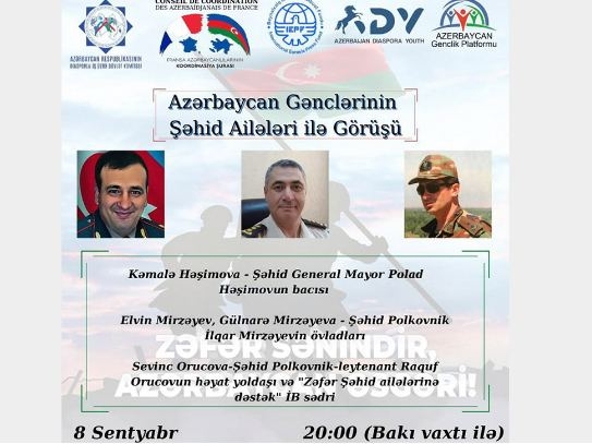 Azərbaycan diaspor gənclərinin şəhid ailələri ilə görüşü keçirilib