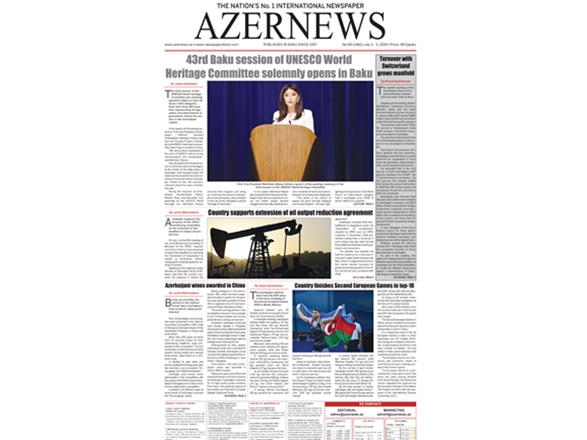 ''AZERNEWS'' qəzetinin növbəti nəşri çapdan çıxıb