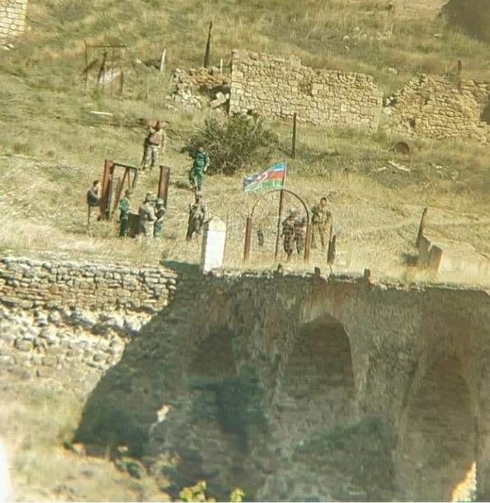 Azərbaycan bayrağı Xudafərində (FOTO/VİDEO)
