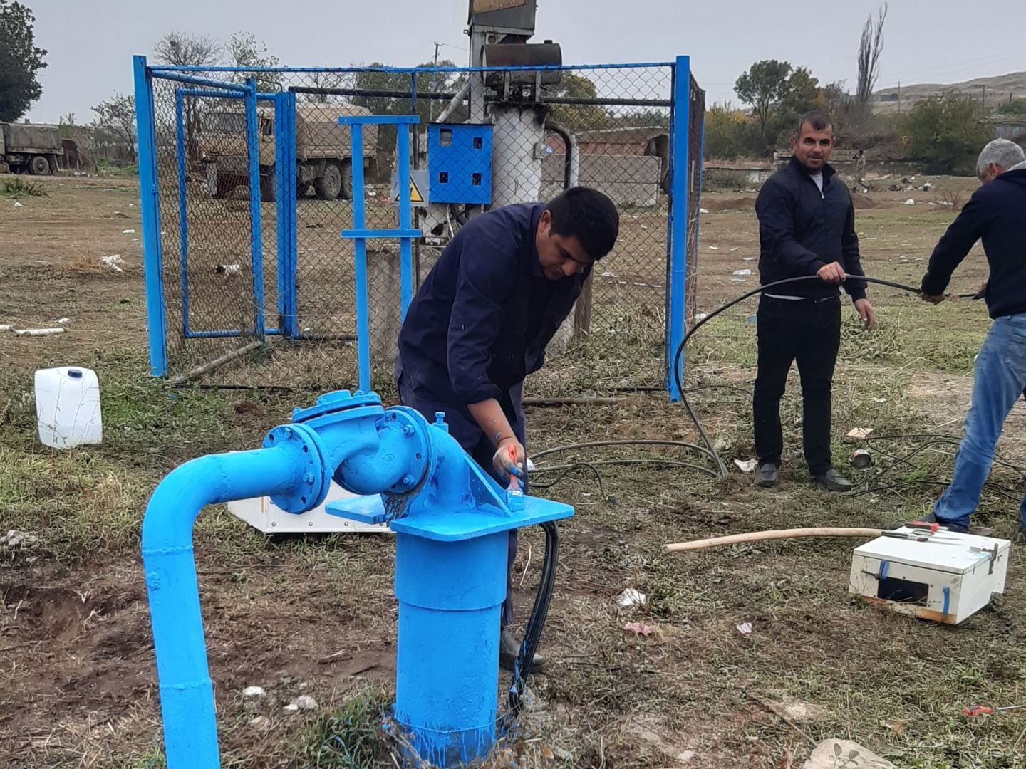 İşğaldan azad olunmuş ərazilərdə yerləşən subartezian quyularının bərpasına başlanıb (FOTO)