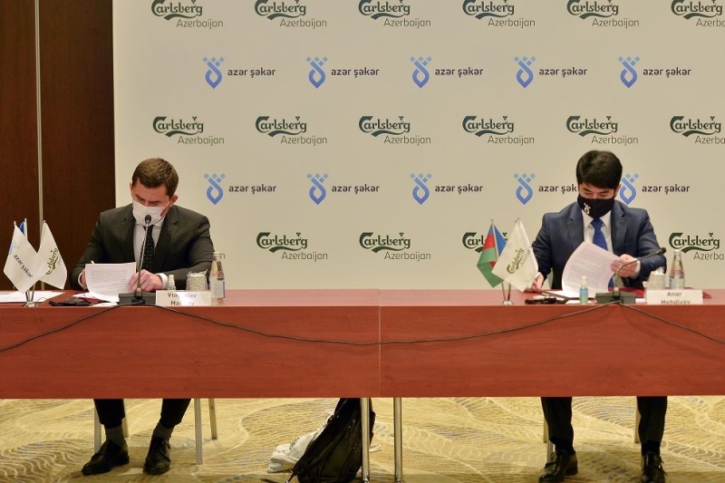 Carlsberg Azerbaijan və AzərŞəkər şirkətləri əməkdaşlıq memorandumu imzalayıblar (FOTO)