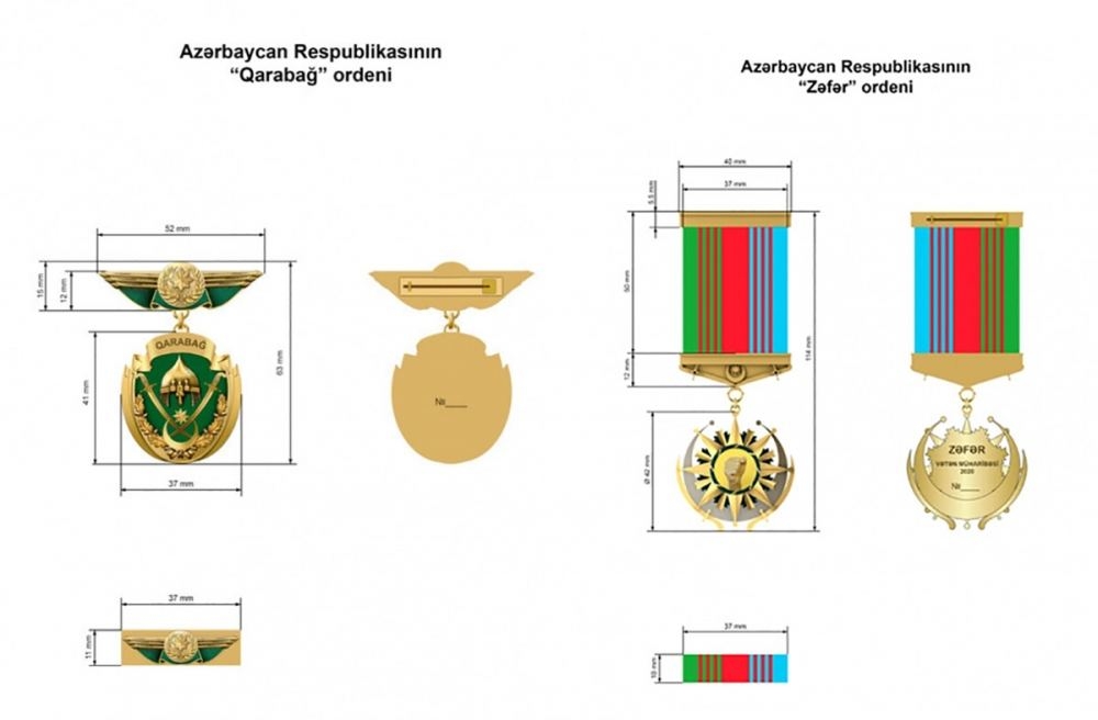 “Qarabağ” və “Zəfər” ordenləri hansı xidmətlərə görə verilir?