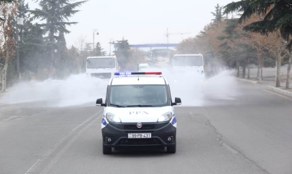 Gəncədə dezinfeksiya aparılıb (FOTO)