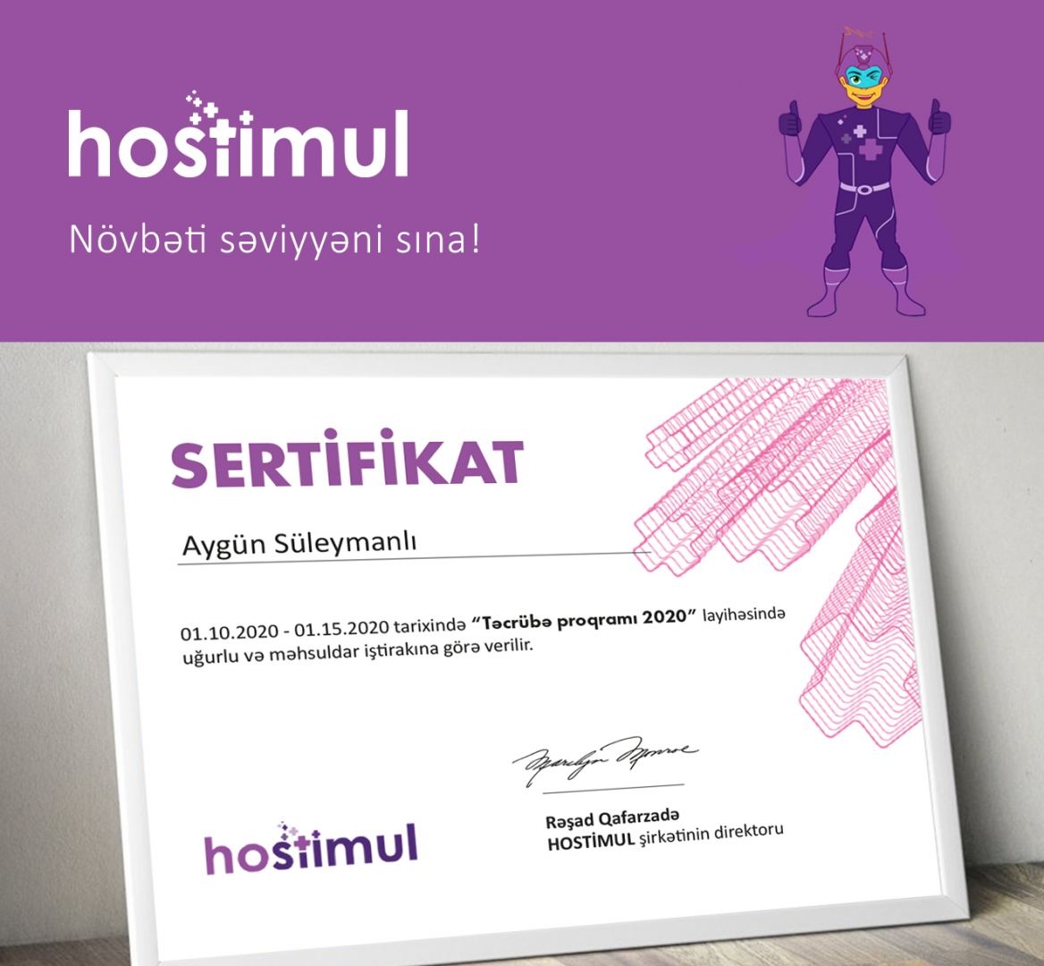 Hostimul şirkətində Payız Təcrübə Proqramı başa çatdı