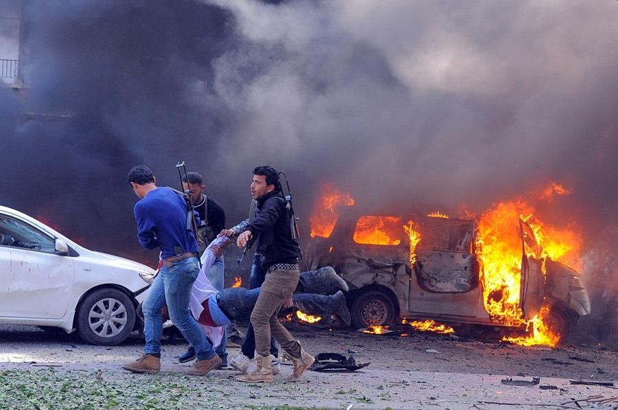 Suriyada bazarda partlayış olub, ölənlər və yaralananlar var
