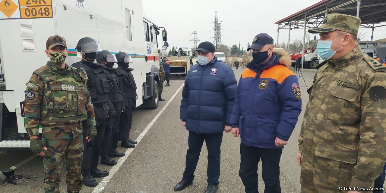 Azərbaycan və rusiyalı mütəxəssislər Ağdamın minalardan təmizlənməsi üçün birgə kurslara başlayıb (FOTO)