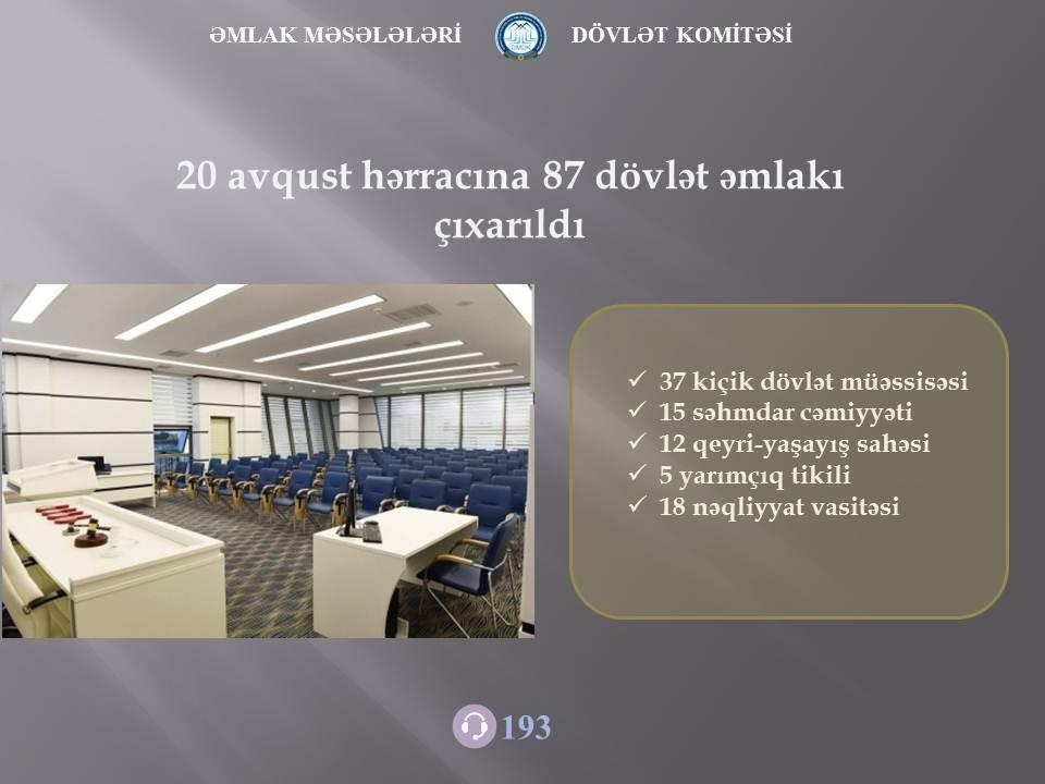 87 dövlət əmlakı özəlləşdirilir - VAXT