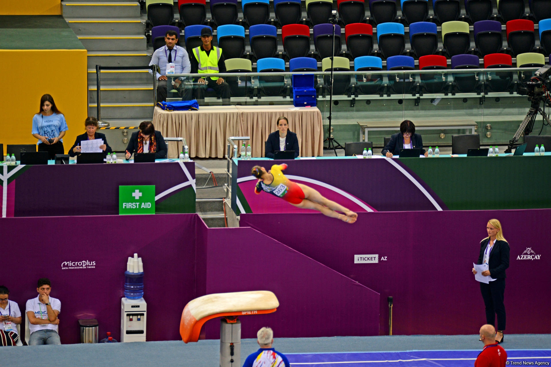 ''EYOF Bakı 2019'': Milli Gimnastika Arenasında idman gimnastikası üzrə yarışların 2-ci günü başlayıb (FOTO)