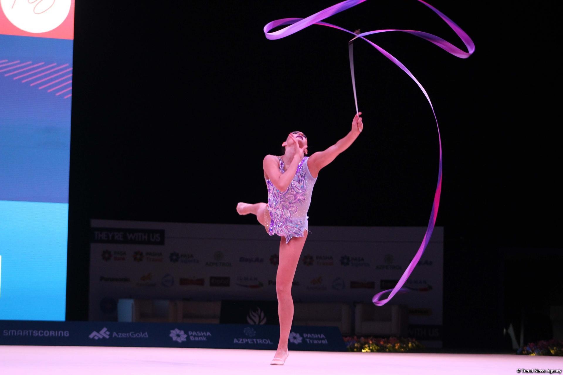 Bakıda bədii gimnastika üzrə Dünya Kubokunda ən yaddaqalan məqamlar (FOTO)