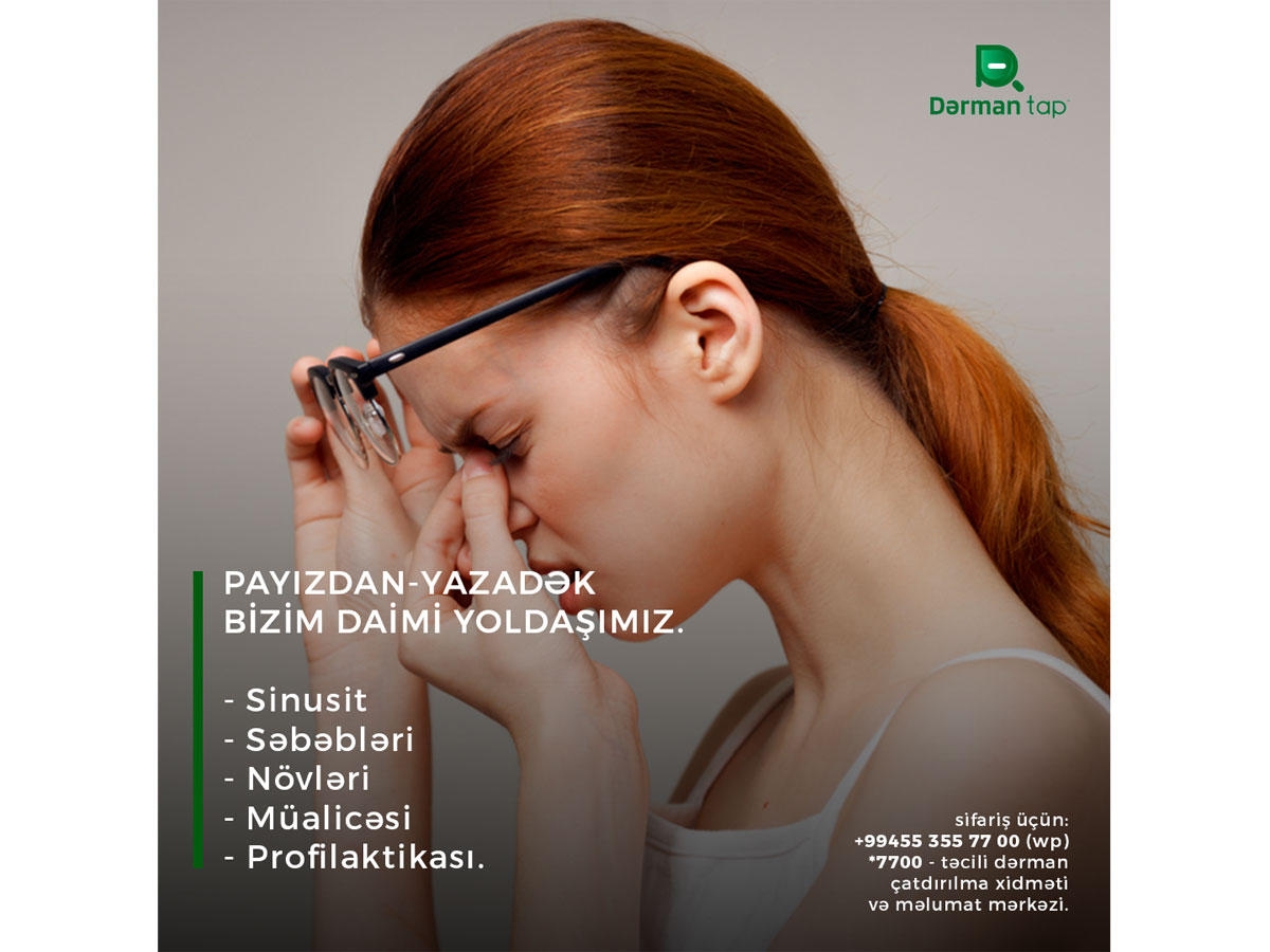 Sinusit - payızdan yazadək bizim daimi yoldaşımız (FOTO)