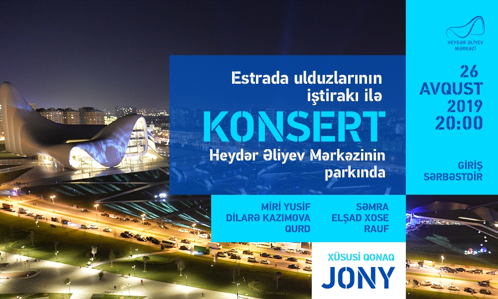 Heydər Əliyev Mərkəzinin parkında estrada ulduzlarının konserti keçiriləcək