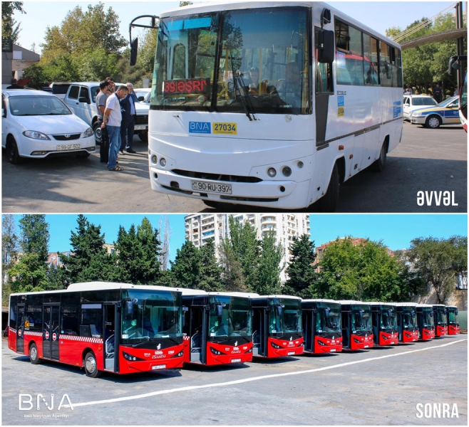 39 nömrəli müntəzəm marşrut xəttinə yeni avtobuslar verilib (FOTO)
