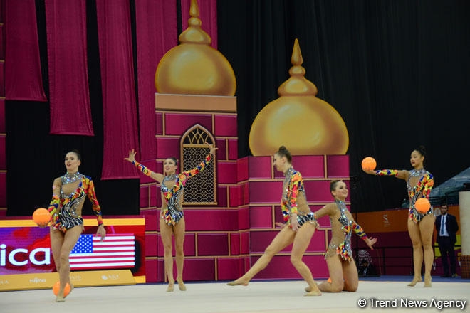 Bakıda bədii gimnastika üzrə dünya çempionatının 6-cı günü start götürüb (FOTO)