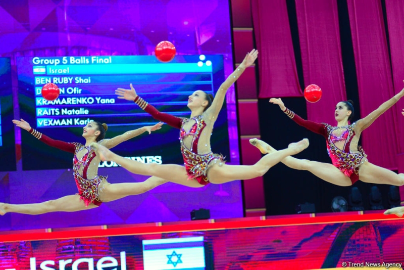 Bakıda keçirilən bədii gimnastika üzrə Dünya Çempionatının sonuncu günündən ən maraqlı anlar (FOTO)