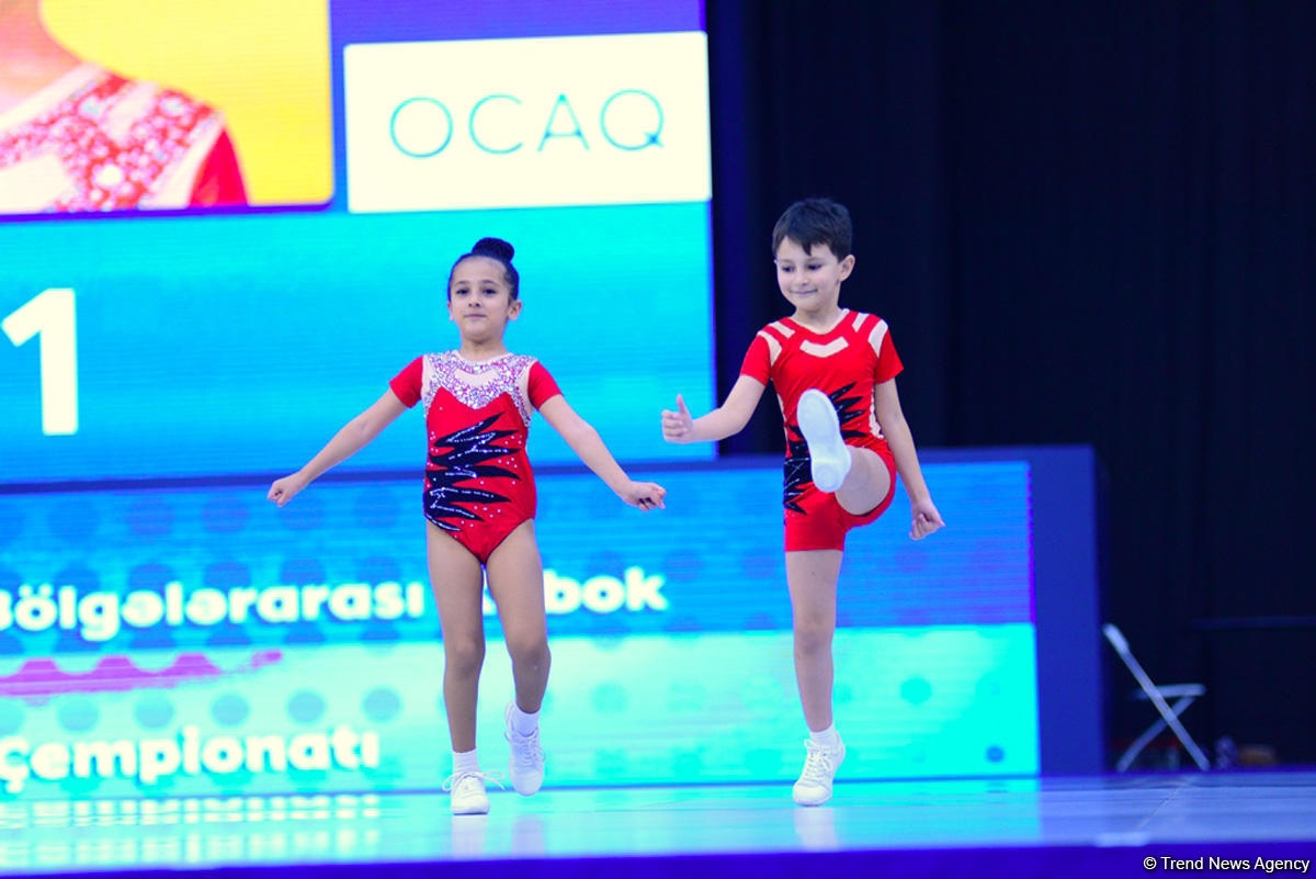 Milli Gimnastika Arenasında bədii və aerobika gimnastikası yarışları davam edir (FOTO)