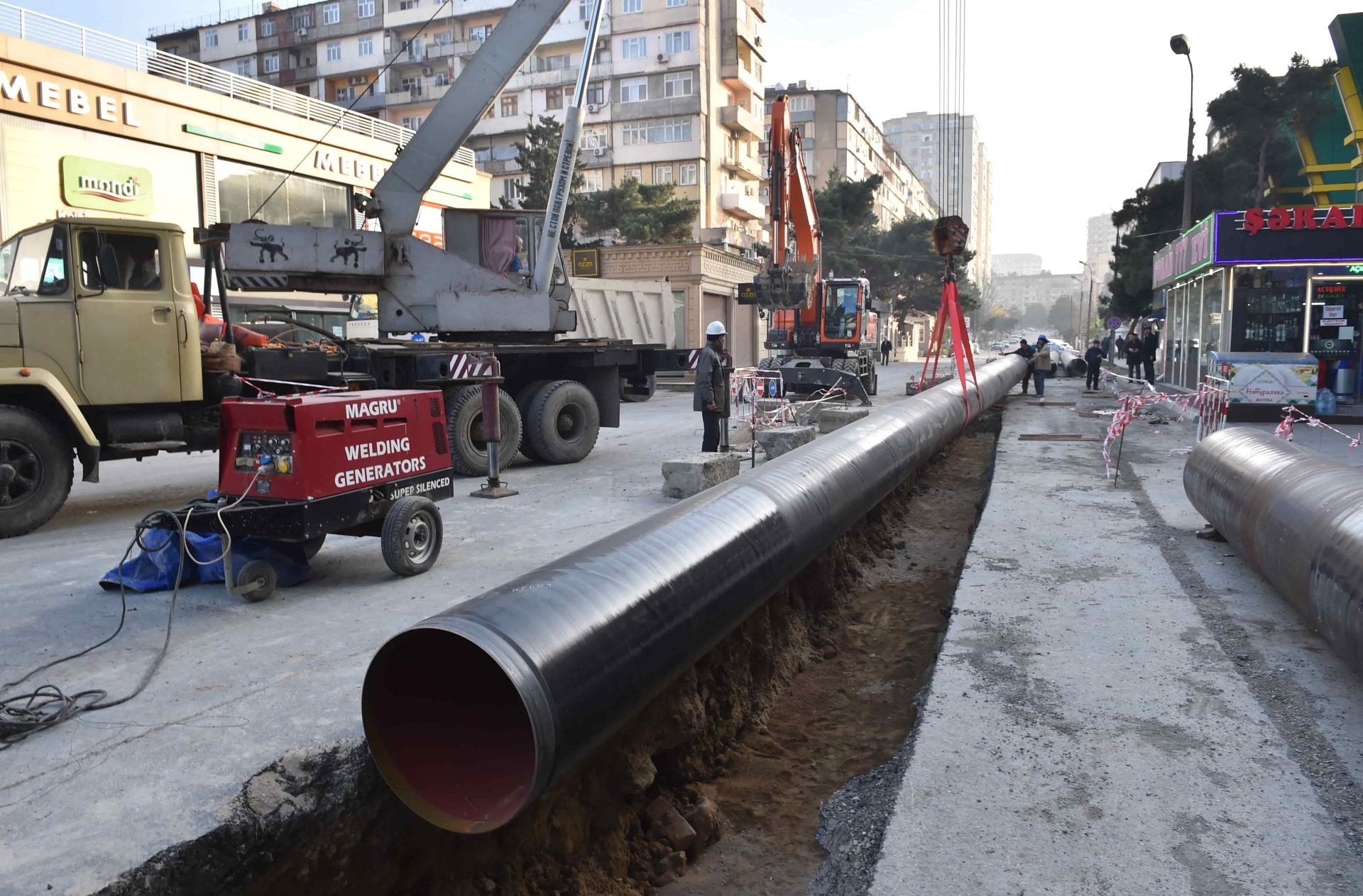 Bakının içməli su təchizatının yaxşılaşdırılması üçün yeni layihələrə başlanıb (FOTO)