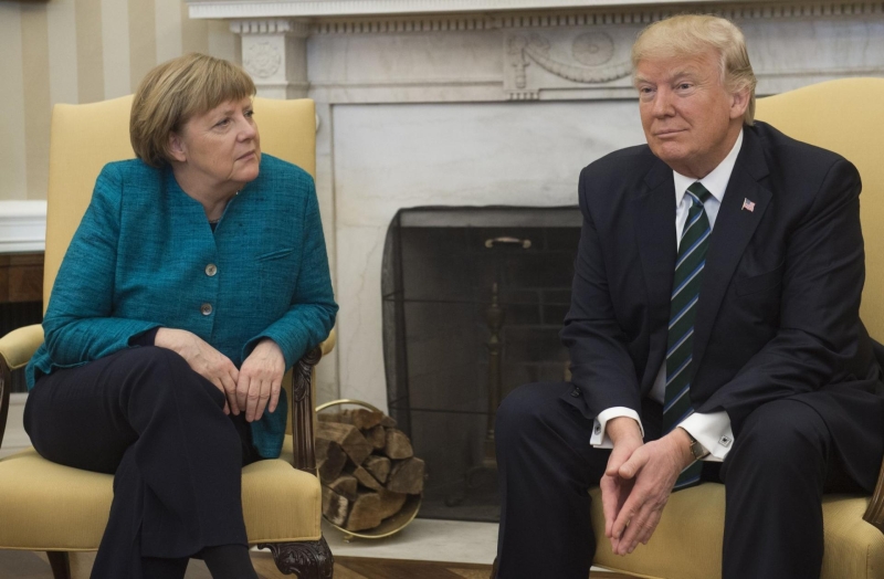 Merkel Trampla İran və İraq ətrafındakı vəziyyəti müzakirə edib